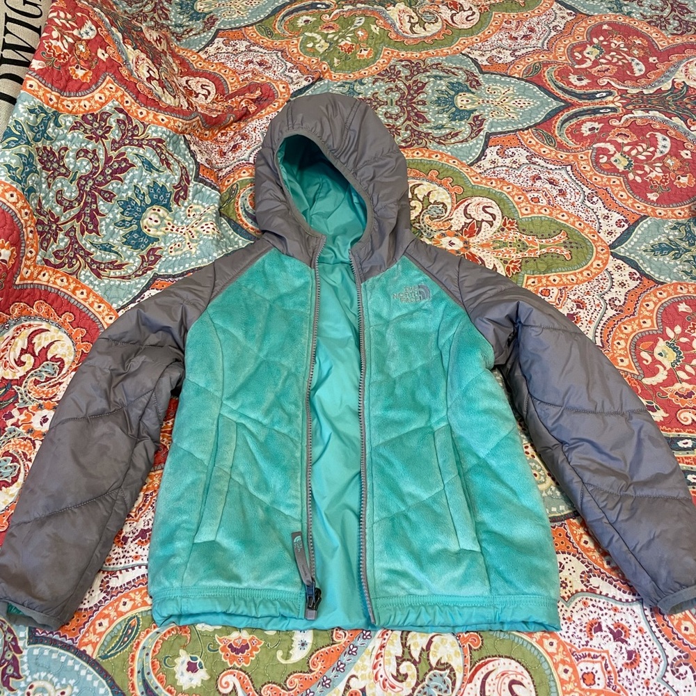 Girls reversible north face jacket